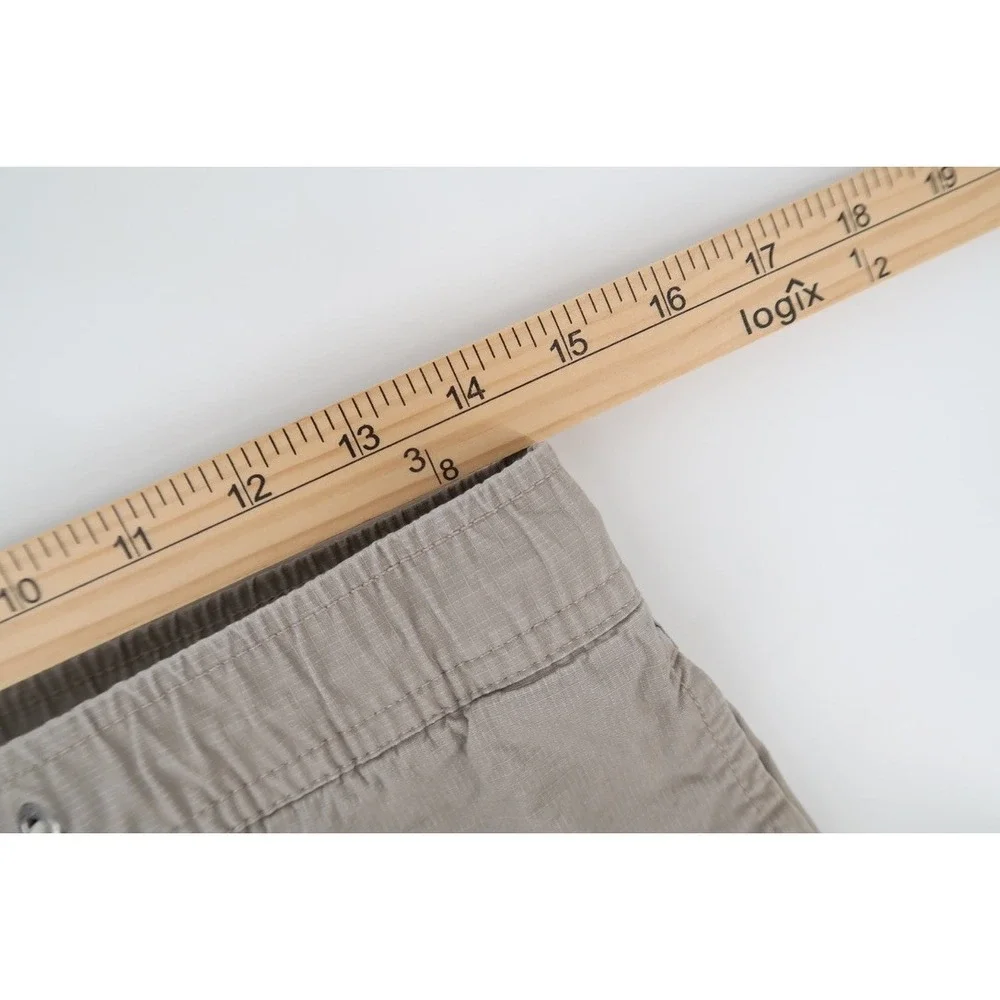 Vuori Ripstop Shorts Mens Small Khaki V370 Hiking Stretch Organic Cotton Zip
